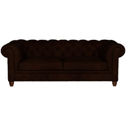 Halo Earle Aniline Leather Chesterfield Large Sofa, Antique Whisky